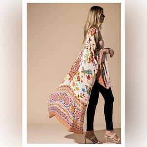 Floral Kimono Duster from Hawaii O/S (S-L)